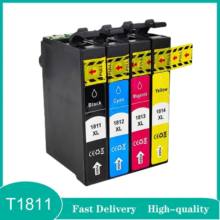 Cartouche d'encre Vilaxh 18XL T1811 - T1814 pour EPSON XP-212 XP-215 XP-312 XP-412 XP-415 XP-202 XP-102 XP-302 XP-405 XP-205 XP-305