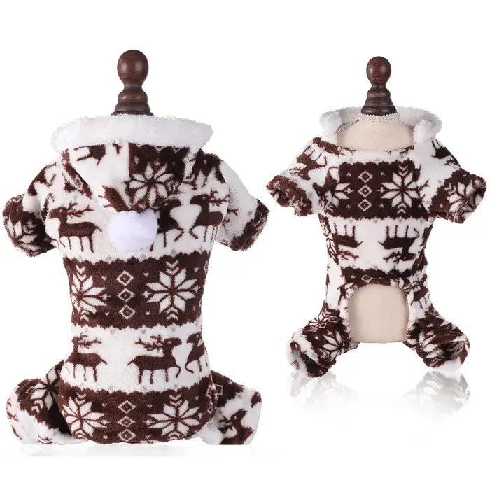 Costumes de noël pour chiens, vêtements d'élan pour animaux de compagnie, manteau chaud de noël pour