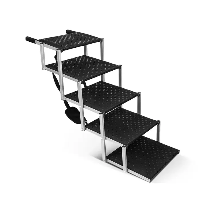 Escalier pour chien pour voitures, large, 5 marches, pliable, portable, léger en aluminium, pour voi