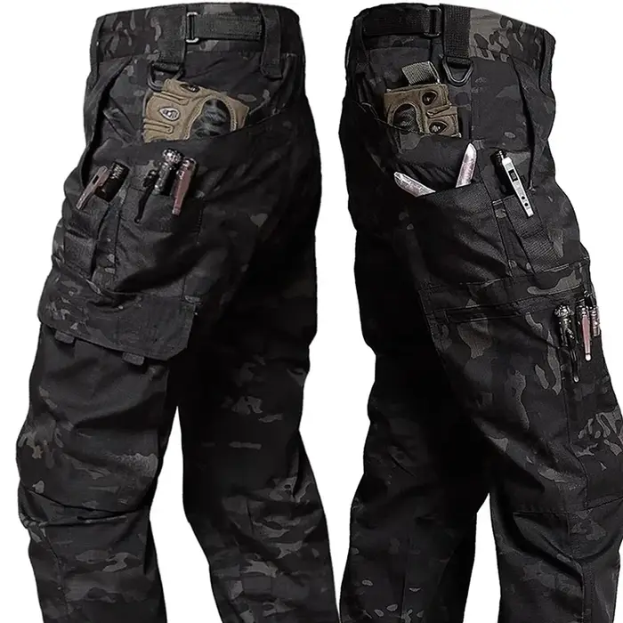 Pantalon cargo tactique homme 2024 imperméable multi-poches résistant pour chasse outdoor