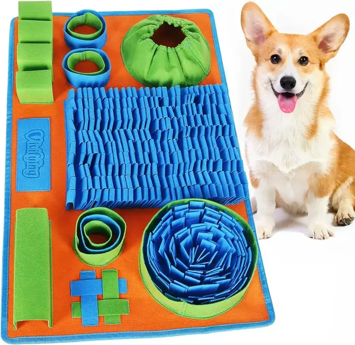Tapis de reniflement pour chien, mangeoire lente, tapis d'alimentation interactif type puzzle, jouet