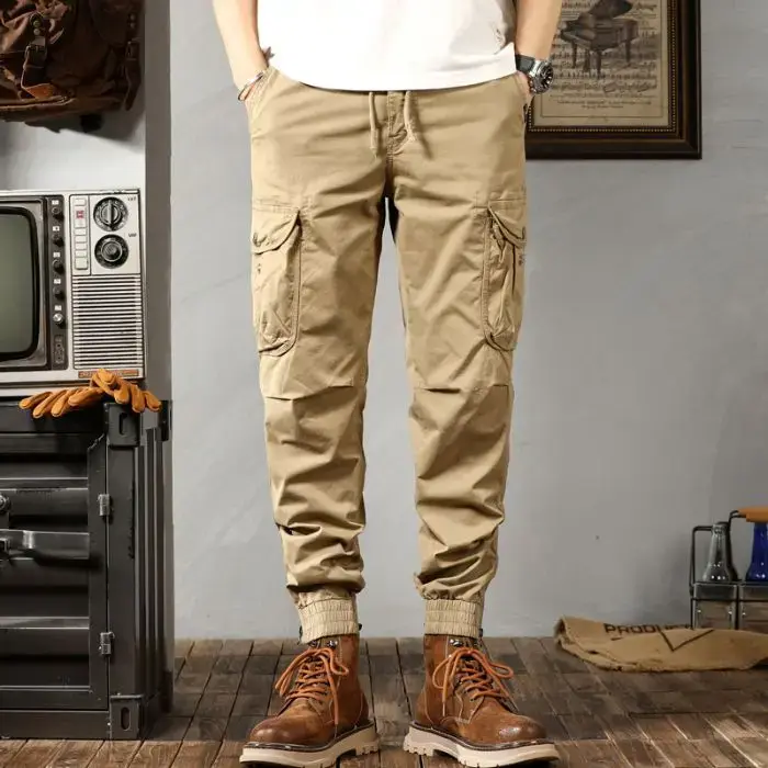 Pantalon de travail pour hommes, résistant à l'usure, coupe ample, en polyester, pour l'extérieur et