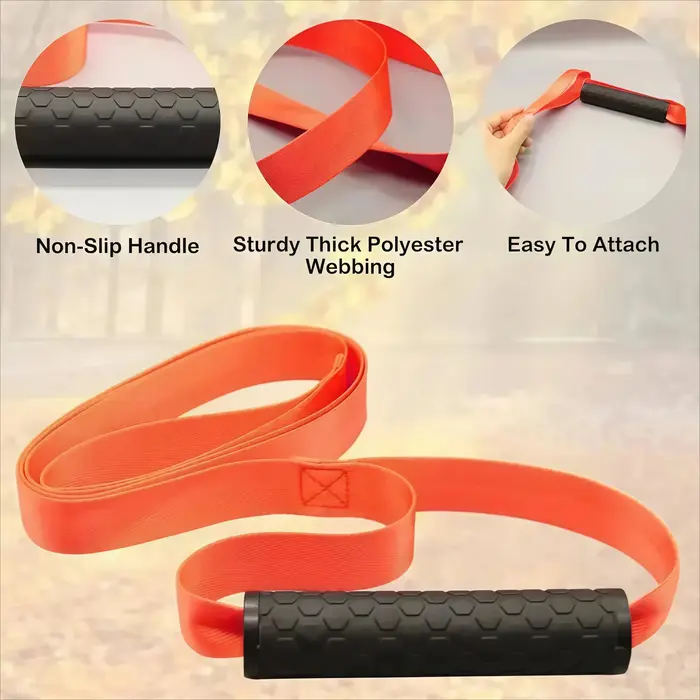 Corde et ceinture de traînage polyvalentes pour la chasse – Harnais robuste pour cerfs avec poignée pour utilisation en extérieur, sur la ferme, et pour la récupération de gibier