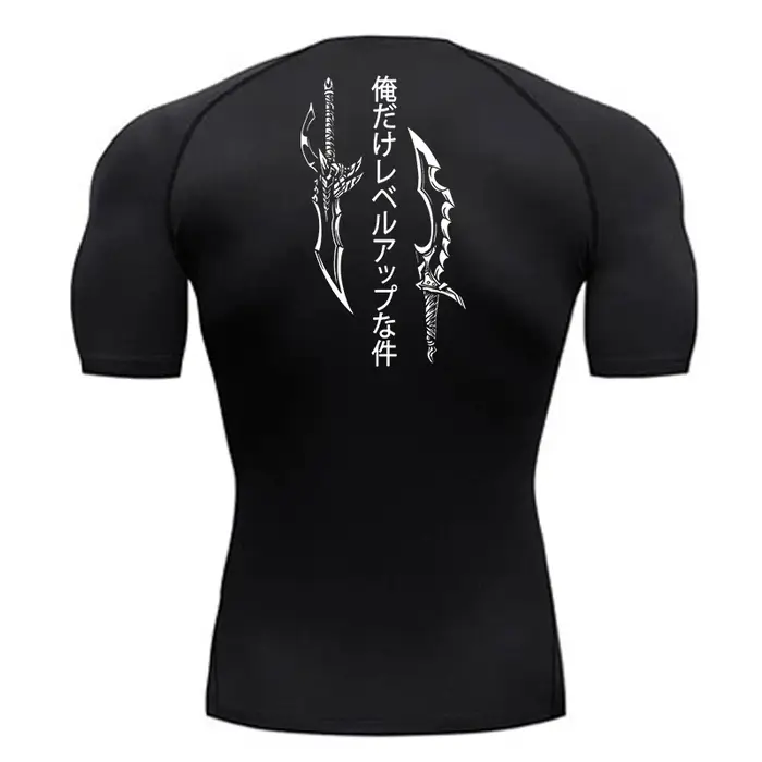 Chemises de Compression imprimées poignard pour hommes, t-shirt athlétique à séchage rapide, hauts a