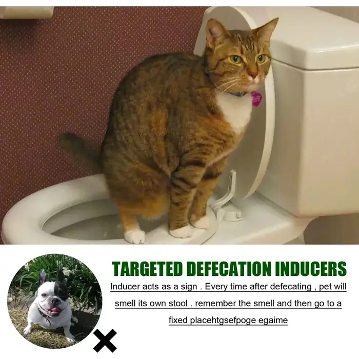 Inducteur de pulvérisation d'entraînement aux toilettes pour animaux de compagnie