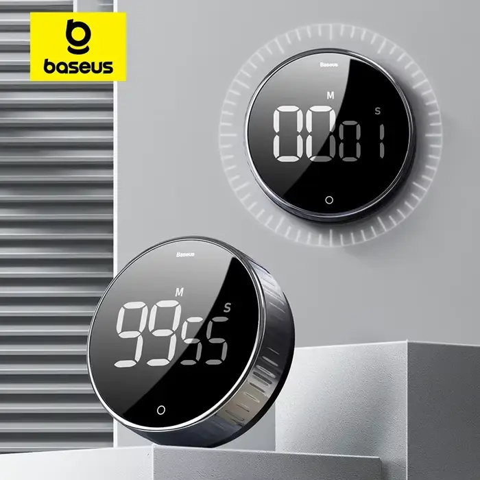 Bas192.- Minuterie de Cuisine Magnétique, Compte à Rebours Numérique, Alarme de Cuisson, Horloge, Ét