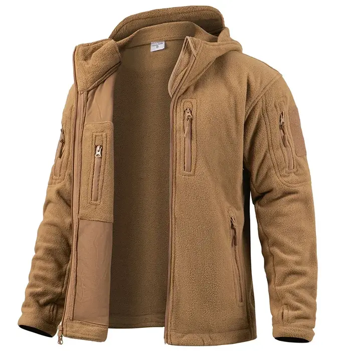 Veste polaire de chasse pour hommes, veste tactique polaire d'extérieur, randonnée, chasse, hiver, c