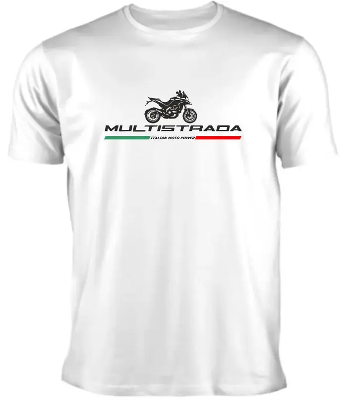 Italien Multistrada moto Fans T-Shirt 100% coton col rond manches courtes été décontracté hommes