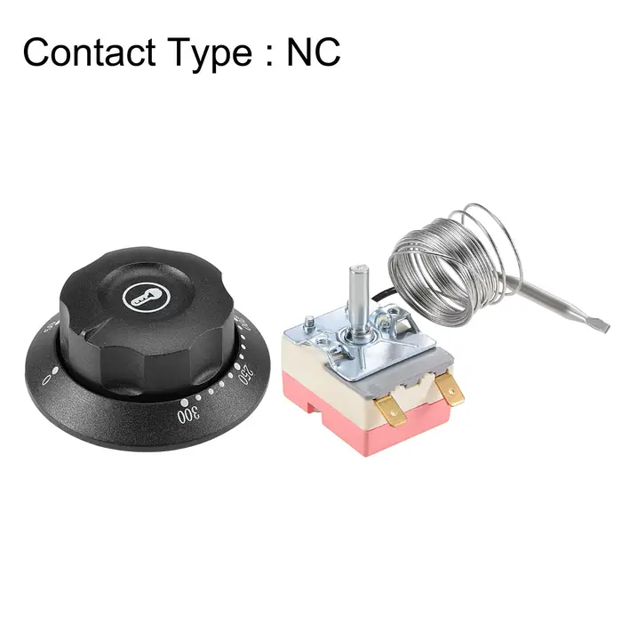 Thermostat NC 250V 16A 30-110C 60-200C 50-250C 50-300C, bouton de contrôle de température montante p