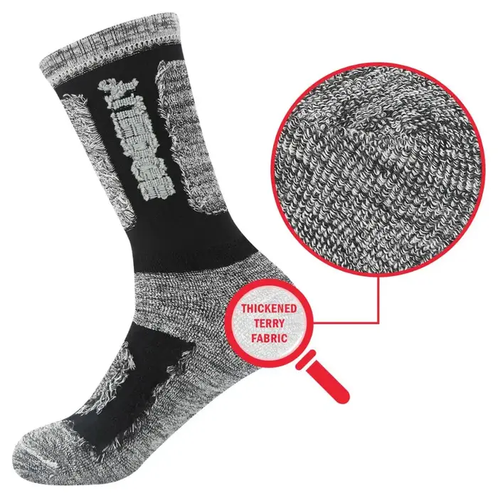 Chaussettes YUEDGE 5 paires - Hommes sport et travail - Coton respirant rembourré pour randonnée et bottes