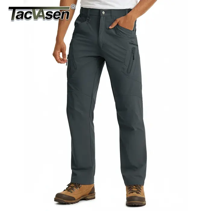 Pantalon randonnée travail TACVASEN léger nylon séchage rapide pêche cargo outdoor