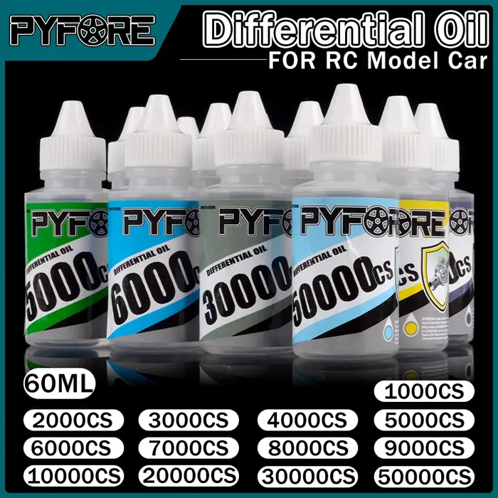 PYFORE huile différentielle 60ml 1000CS 2000CS 3000CS 5000CS 6000CS 8000CS 9000CS 10000CS pour modèl