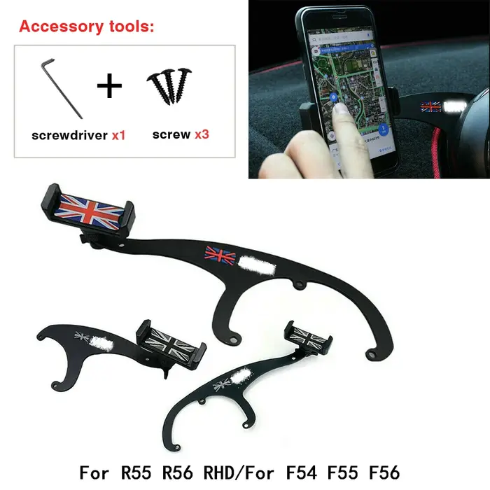 Support de téléphone portable, large gamme de réglage d'angle rotatif pour MINI cooper Countryman R5