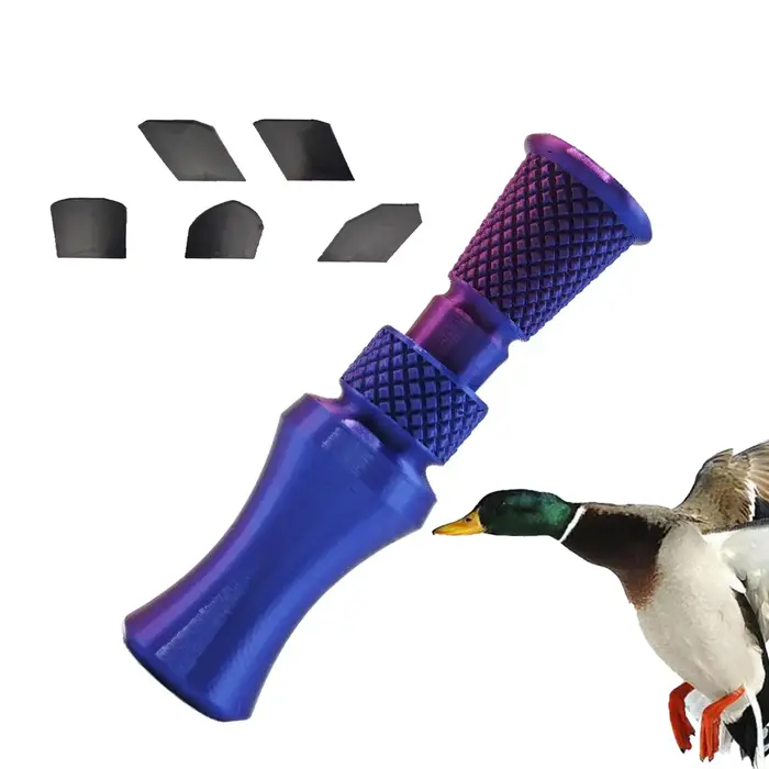 Appel canard enfant 3D imprimé - Sifflet réaliste avec 5 puces son amovibles pour initiation chasse