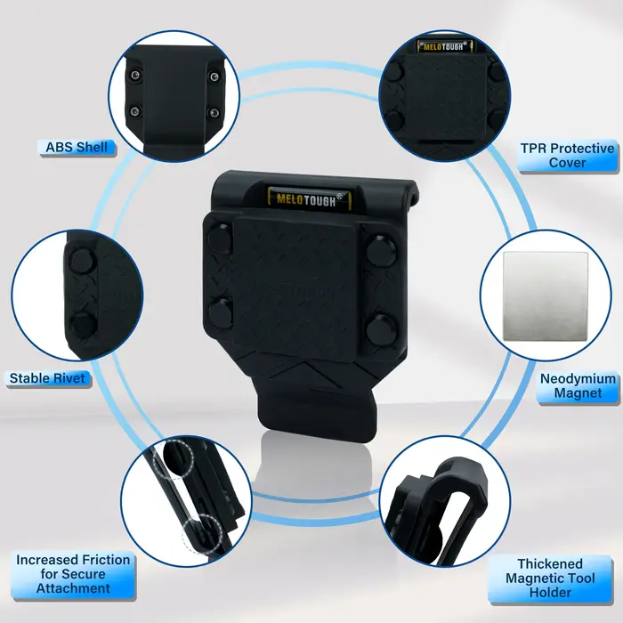 Porte-outil magnétique Clip de ceinture magnétique puissant pour vis, clous, clé, marteau, pinces, t