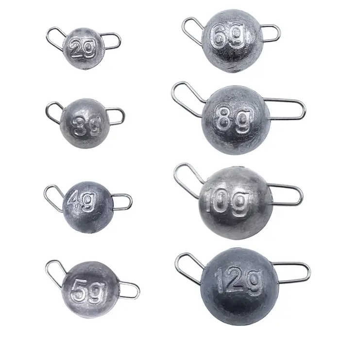Kit de plombs de pêche Cannonball Cheburashka, 2g, 3g, 4g, 5g, 6g, 8g, 10g, 12g