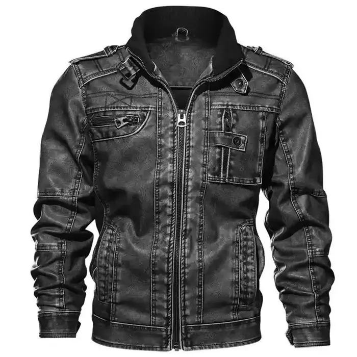 Vêtements en cuir pour hommes, automne et hiver. Stand-UR DistMurcia-Manteau en cuir personnalisé po