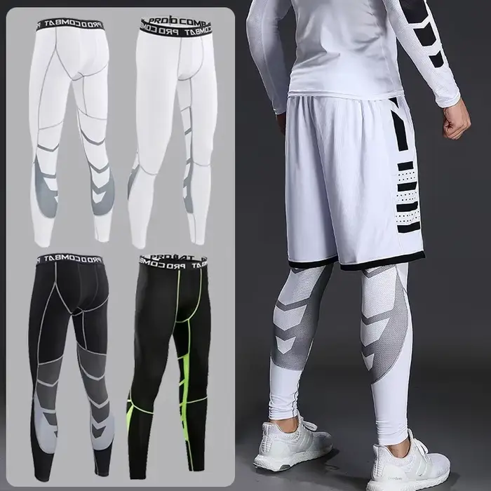 Pantalons de Compression pour hommes, pour course à pied, cyclisme, basket-ball, football, pantalons