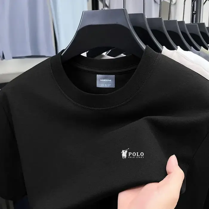 T-shirt de marque luxueux imprimé - Vêtement décontracté en pur coton à col rond pour hommes et femmes, haut à manches courtes, chemise