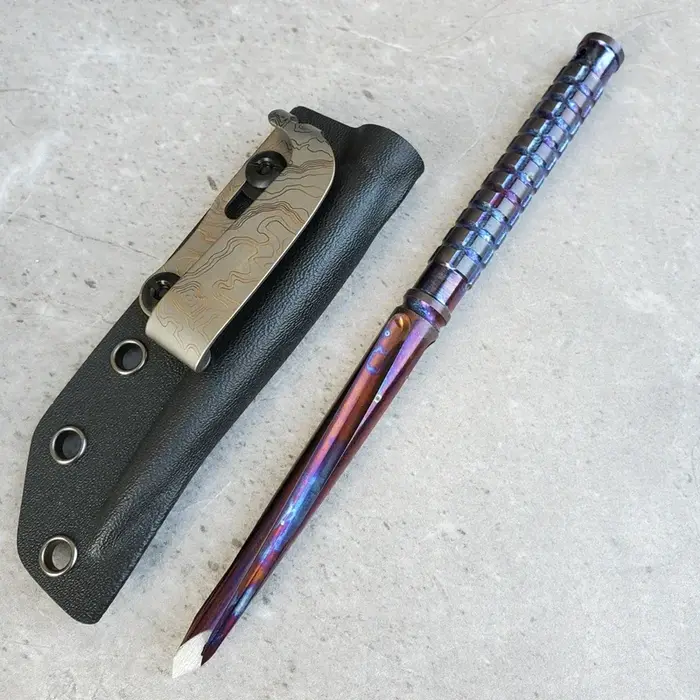 EDC-Pied de biche en alliage de titane, équipement de camping en plein air, outils portables multifo