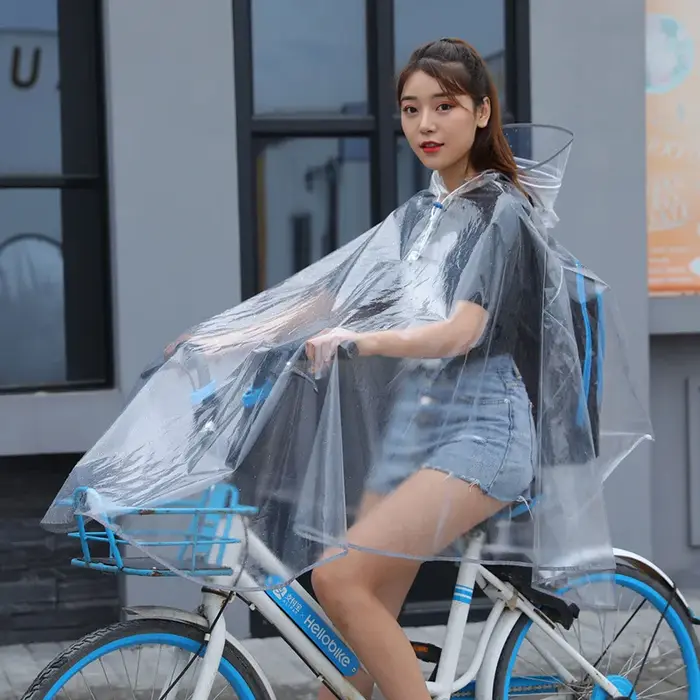 EVA imperméable pour vélo cyclisme Poncho sac à dos conception adulte vêtements de pluie bande réflé