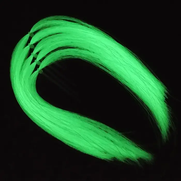 Lunker lumineux lueur ultraviolet fluorescent mouche fil de pêche brin chaîne ligne attachant matéri