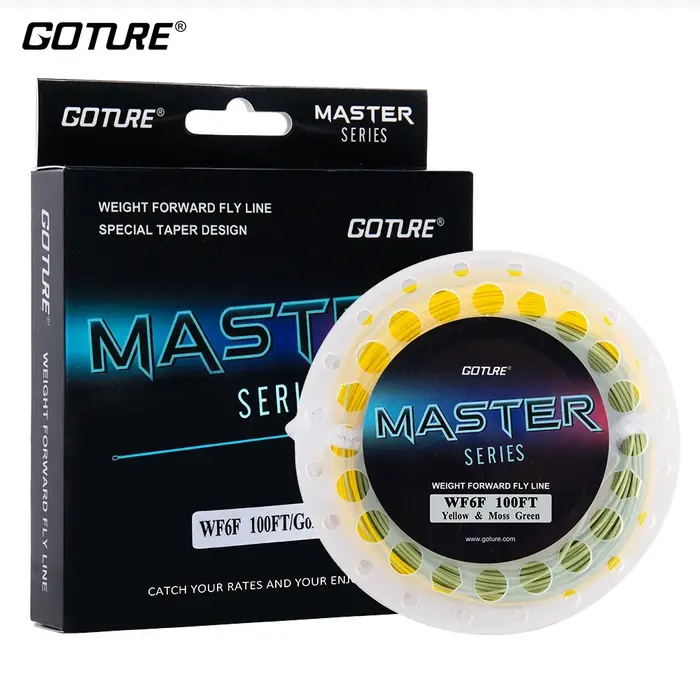 Ligne de Pêche à la Mouche Goture MASTER 100/90FT WF Flottante Boucles Soudées Accessoires Pêche WF2F-10Fwt