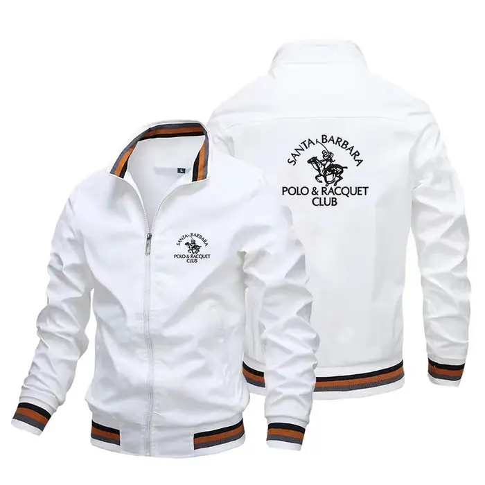 SANTABARBARAPOLO & RACQUETCLUB 2025 automne et hiver hommes col montant décontracté veste à glissièr