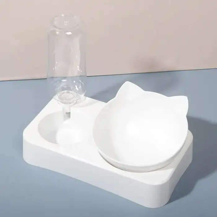 Double bol d'arrosage automatique pour animaux de compagnie, anti-renversement, bol de nourriture en