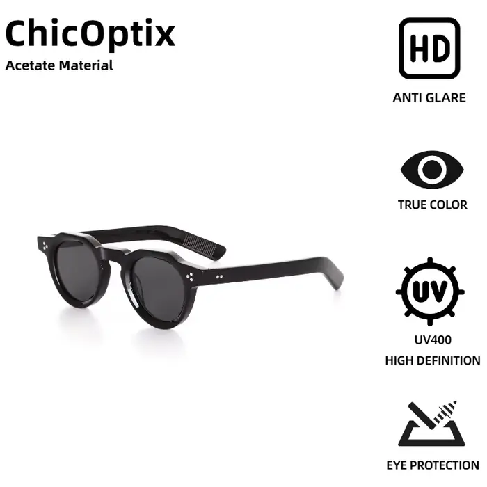 ChicOptix mode Vintage Rivet Design femmes lunettes de soleil acétate hommes marque de luxe lunettes
