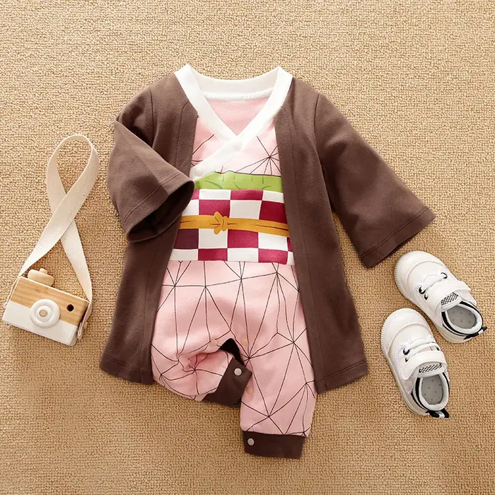 Combinaison à manches longues en pur coton pour bébé, vêtements mignons pour garçons et filles, vête
