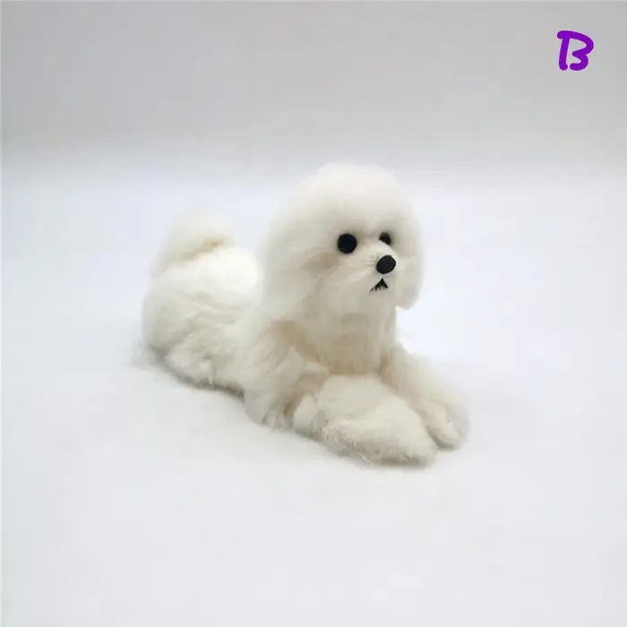 Chien en peluche super réaliste pour les amoureux des animaux de compagnie, jouet en peluche mignon,