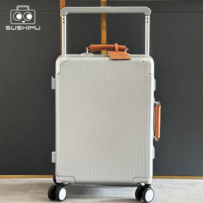 Imu-Valise de voyage à poignée large pour hommes et femmes, bagage à main, cadre en aluminium PC, va