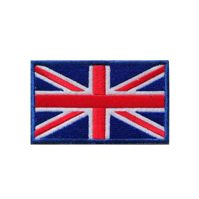 Badge de bras brodé drapeau des pays européens, Patch à crochet et boucle de moral tactique pour bri