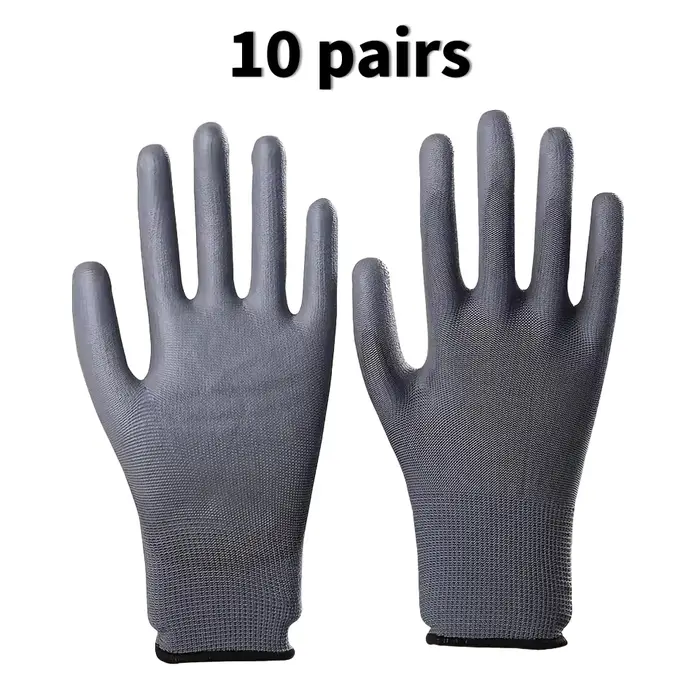 Gants de travail enduits de PU Palm |   Résistant à l'huile pour la construction et les machines |  