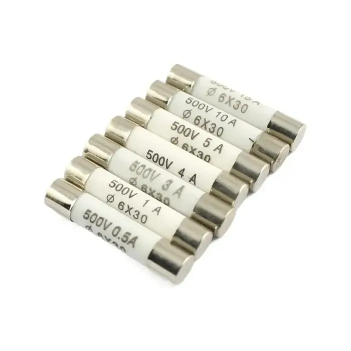 10 pièces cartouche de fusible en céramique RO58 6x30mm 500V F 0.5A 1A 2A 3A 4A 5A 6A 8A 10A 13A 15A