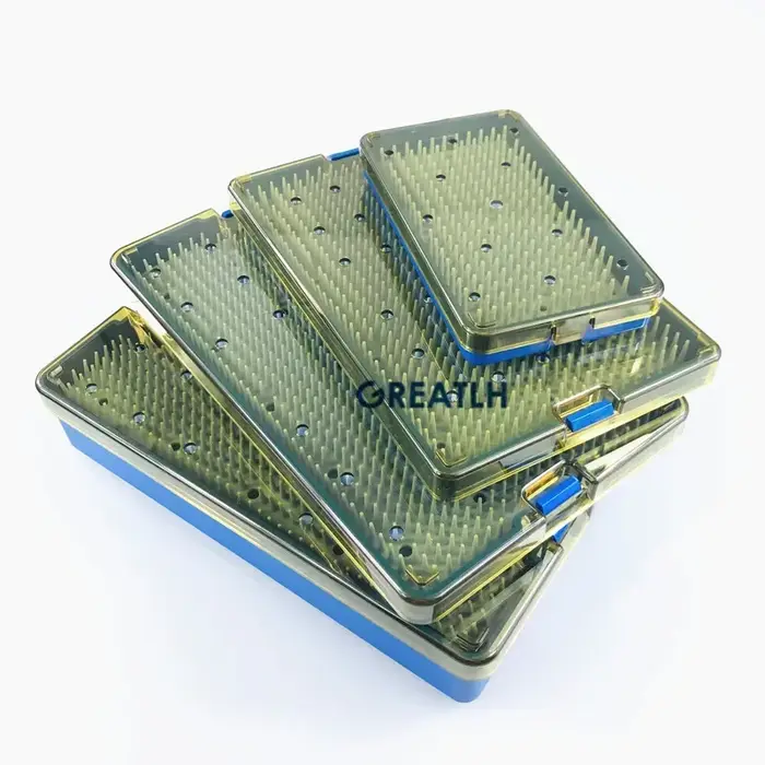 GREATLH – boîtier de désinfection en Silicone, avec plateau de stérilisation, boîte pour Instrument 