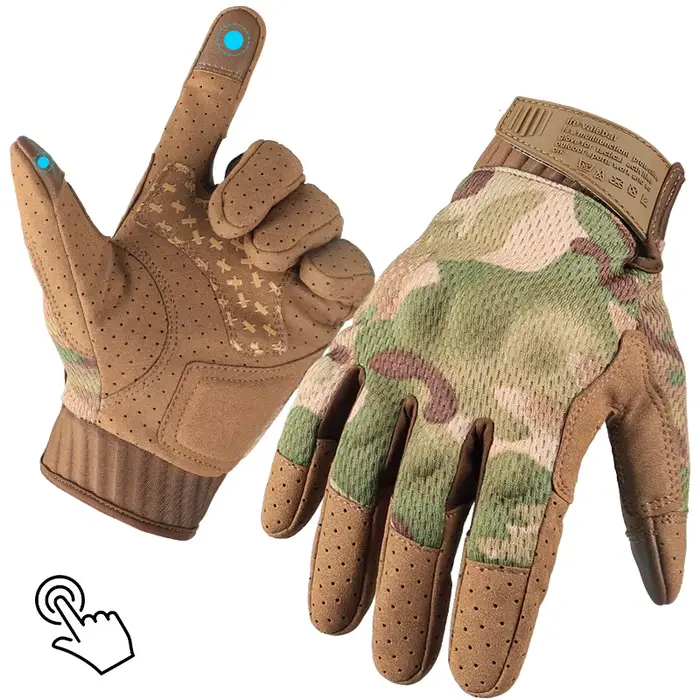 Gants camouflage tactiques pleine main écran tactile chasse tir outdoor vélo randonnée anti-usure