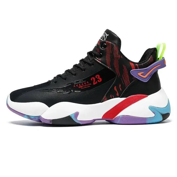 Chaussures de basketball montantes pour hommes, décontractées et sportives, avec semelle extérieure 
