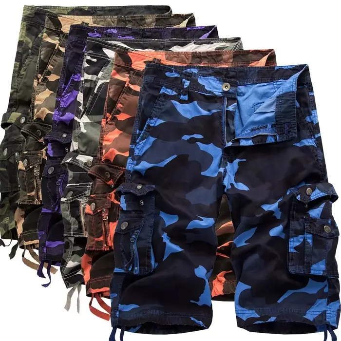 Short camouflage ample pour homme grande taille confortable travail et loisirs outdoor