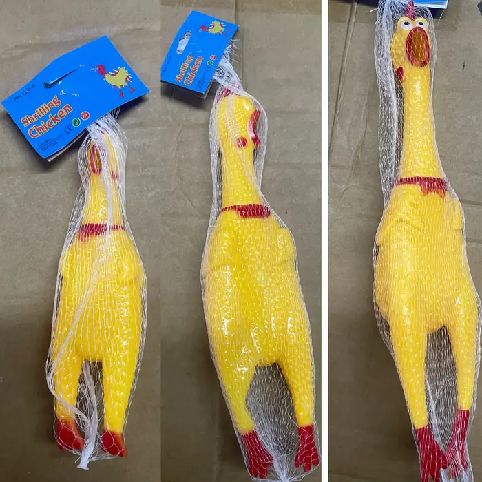 1 jouet à mâcher pour chien en forme de poulet criard durable - Son de pression et de grincement, jo
