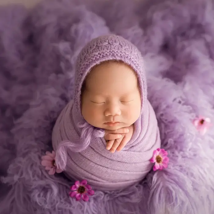Nouveau-né Stretch Wrap un joli ensemble de chapeau en dentelle casquette bébé photographie accessoi