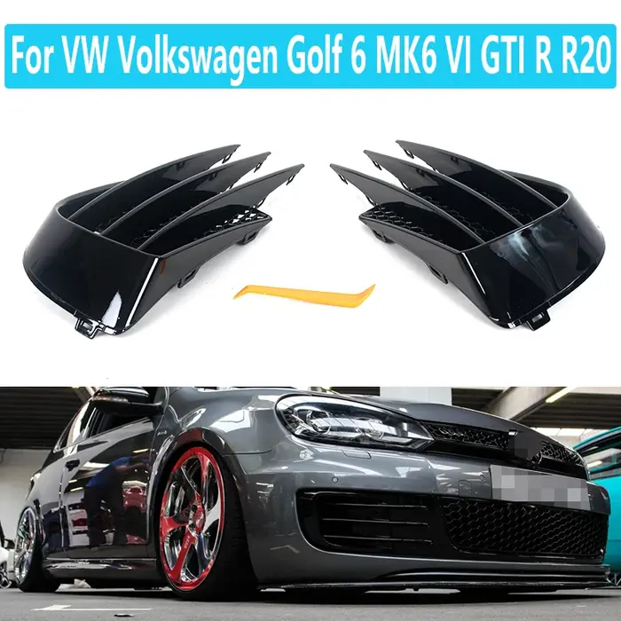 Abat-jour de phares antibrouillard ABS pour VW Volkswagen Golf 6 MK6 VI GTI R R20, capot de phare an