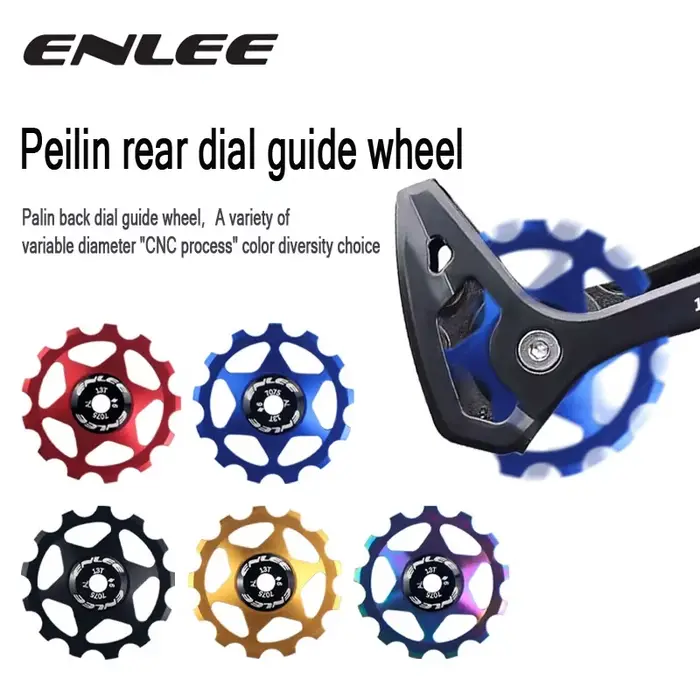 ENLEE vélo en alliage d'aluminium roue de guidage poulie dérailleur arrière 11T 13T Guide vtt roulement en céramique