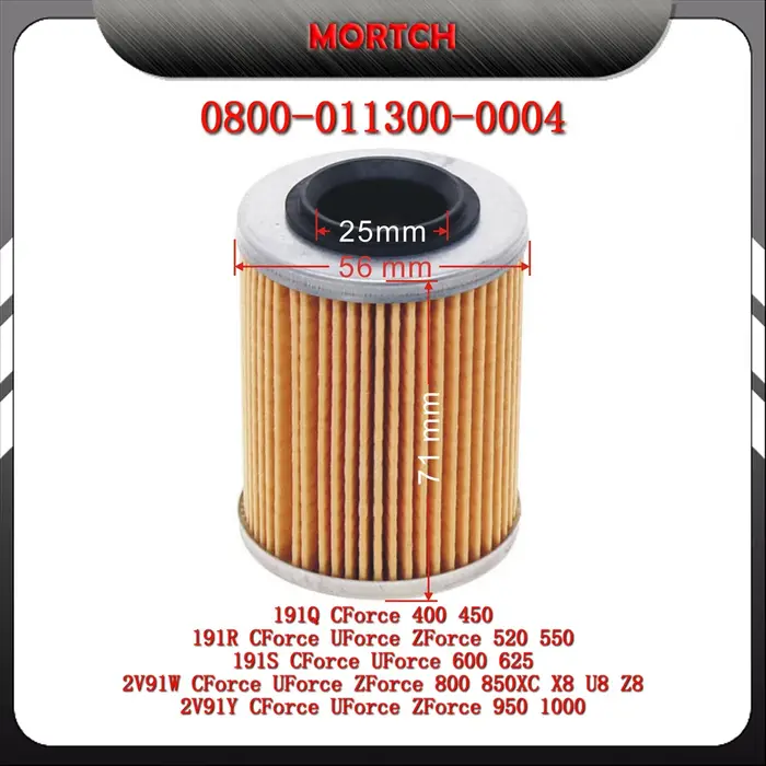 Filtre à huile OEM 0800-011300-0004