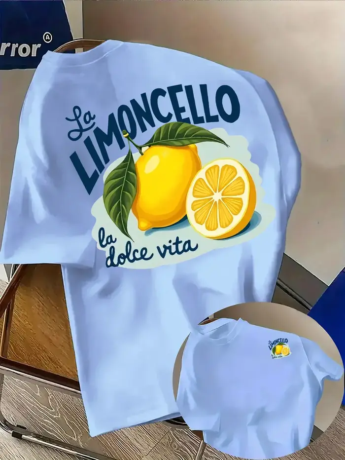 T-shirt homme italien au citron Limoncello La Dolce Vita