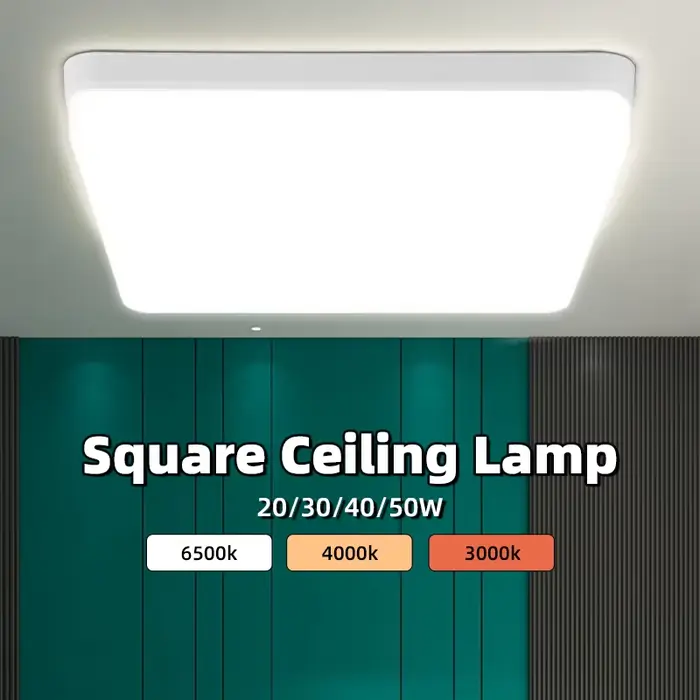 CY plafond carré Led plafonnier minimaliste cuisine salon lumières 50W 40W 30W 20W intérieur Led pla