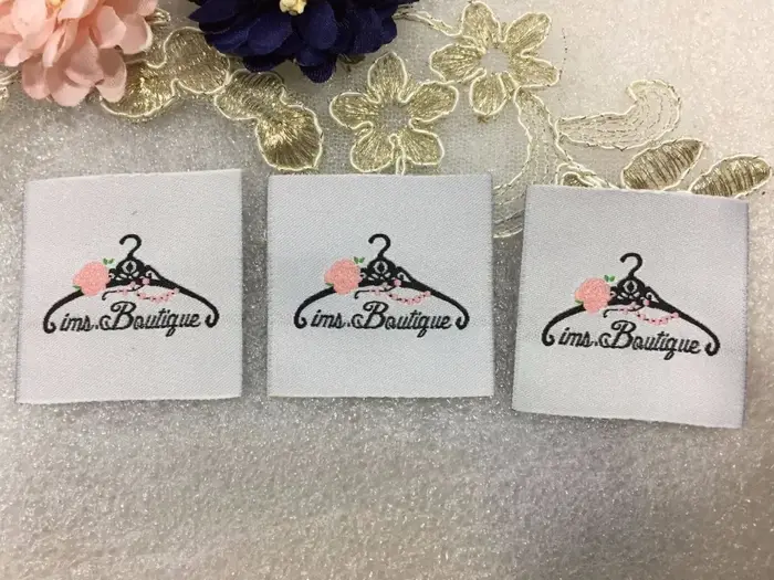 Étiquette de logo de vêtements de vêtement personnalisée/étiquettes tissées/étiquettes de vêtements 