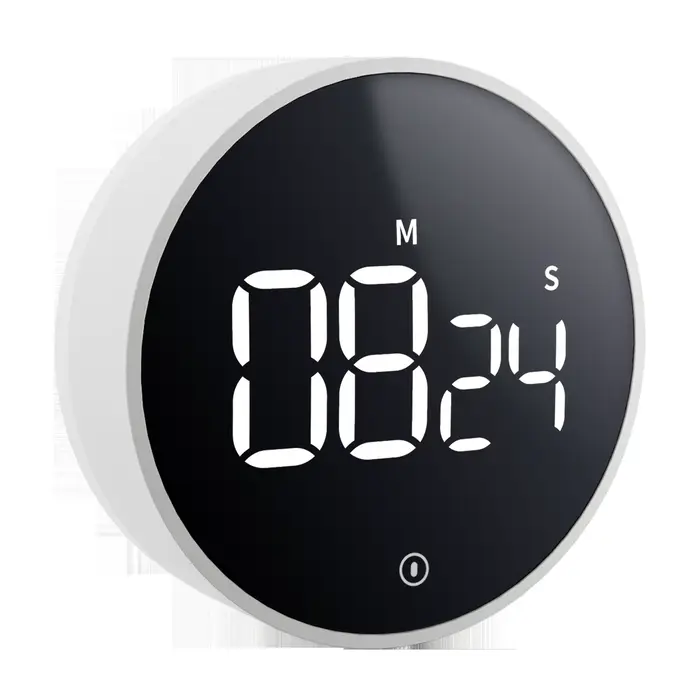 Minuterie de cuisine électronique LED, bouton visuel numérique, compte à rebours magnétique, minuter