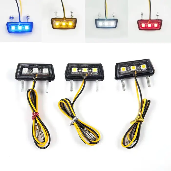 Lumière LED étanche pour plaque de planificateur de moto, modification, 12V